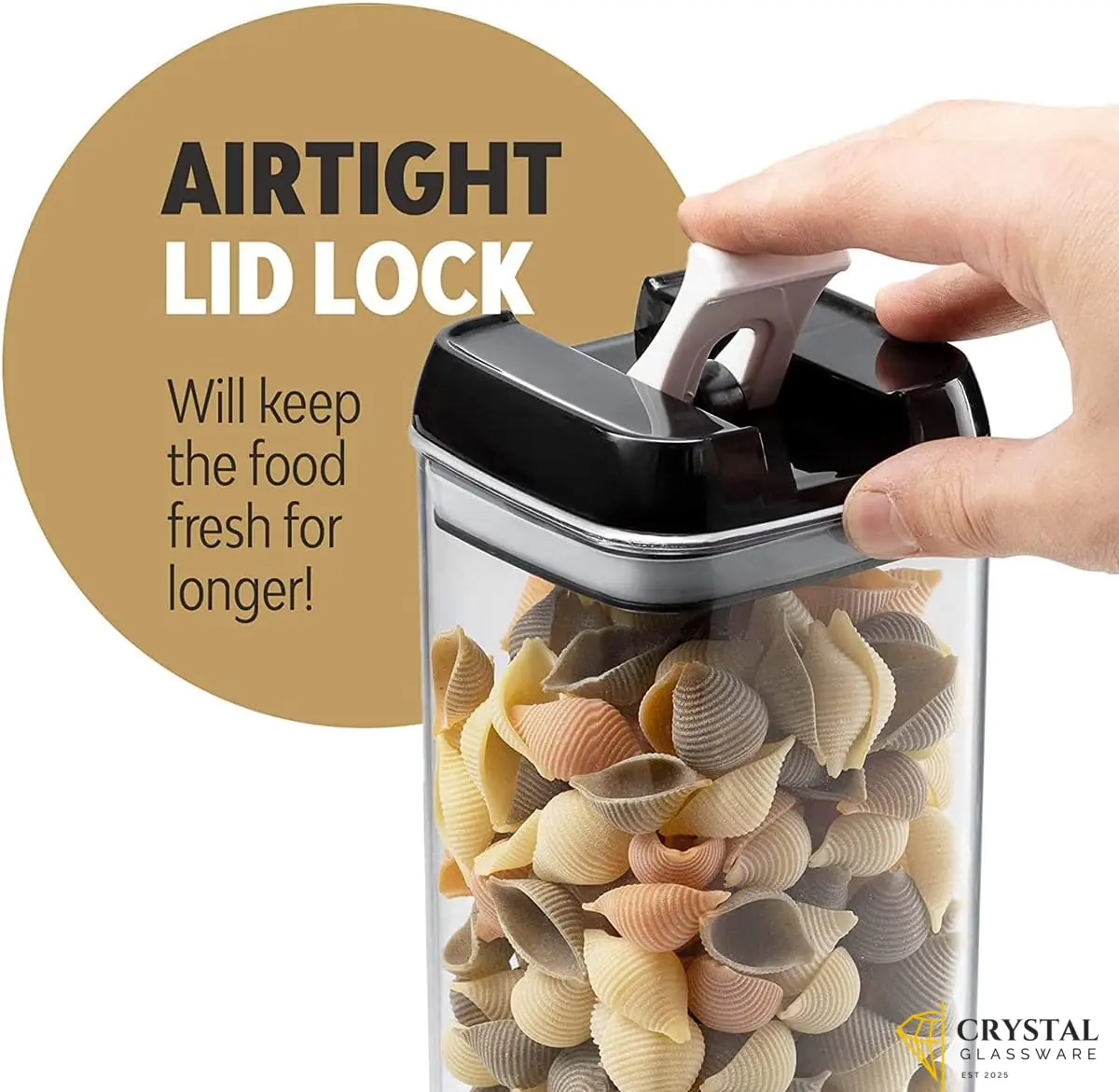 7 PCs Food Storage Container  1 Tall Container (1.7qt/1.9L), 2 Medium Containers (1.1qt/1.2L), 2 Small Containers (0.7qt/0.8L), 